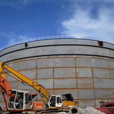 越南臺(tái)塑河靜鋼廠電廠3×150MW機(jī)組工業(yè)水槽制作安裝工程